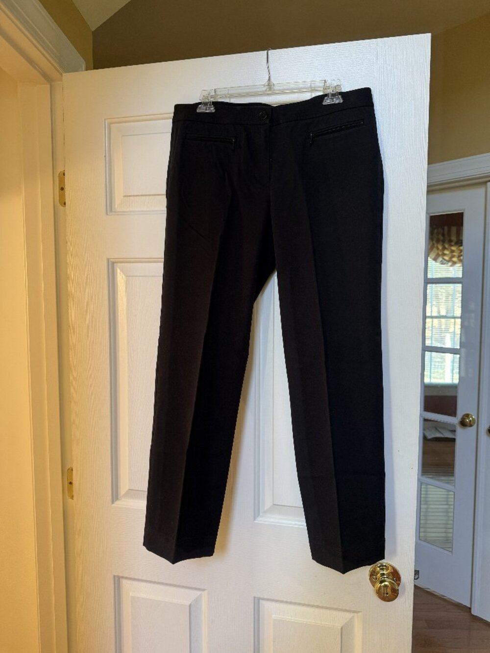 Talbots Signature Black Cotton Pants Size 10